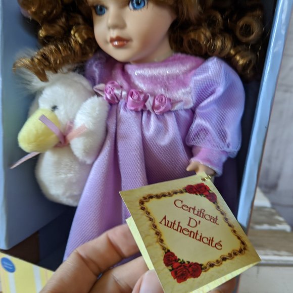 Cottontale Collection Porcelain Girl Doll Purple D - Picture 4 of 6